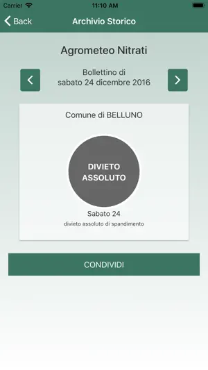 App ARPAV Agrometeo Nitrati screenshot 2