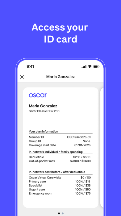 Oscar Health Screenshot