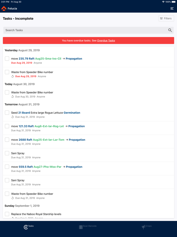 Artemis Ag iPad screenshot 1 - Productivity app