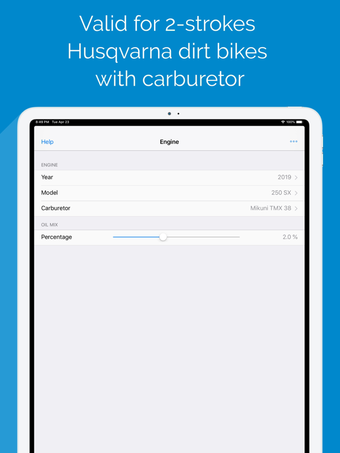 Jetting for Husqvarna 2T