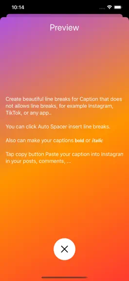 Game screenshot Caption Spacer Add line breaks hack