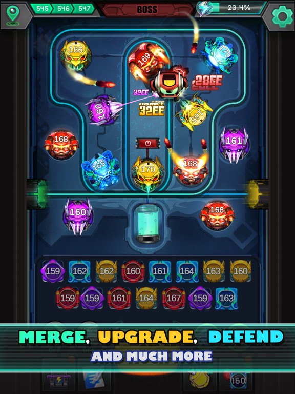 Screenshot #5 pour Cybershock : TD Idle & Merge