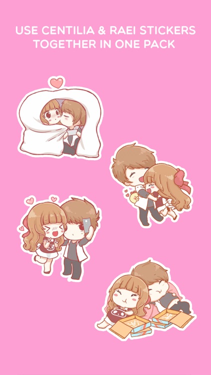 Centilia & Raei Cuddle Sticker screenshot-3