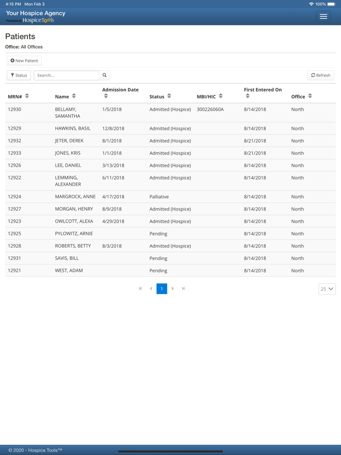 Hospice Tools eBilling