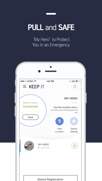 KEEPIT - IoT Device App Screenshot