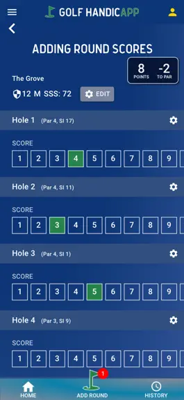 Game screenshot Golf Handicapp apk