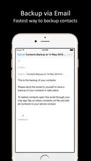 contacts backup - one tap iphone screenshot 2