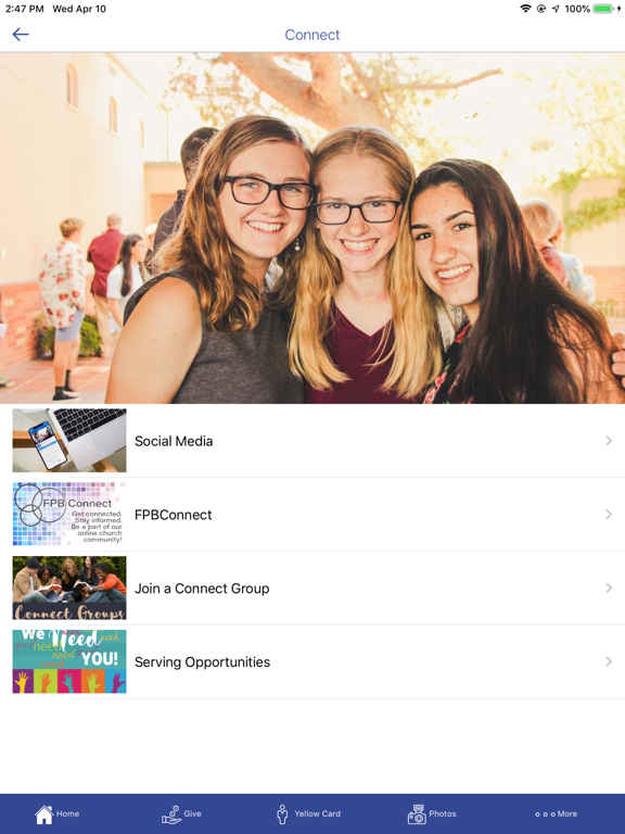 FPB Church iPad screenshot 2 - Lifestyle app