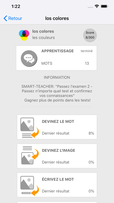 Screenshot #2 pour Apprenons les mots espagnols