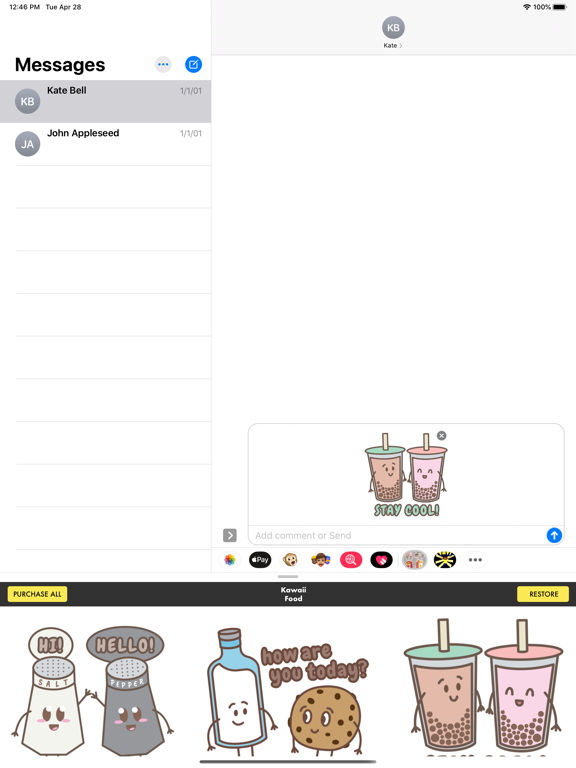 Screenshot #4 pour Food Stickers ·