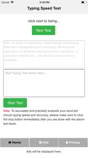 Typing Speed Check screenshot 1