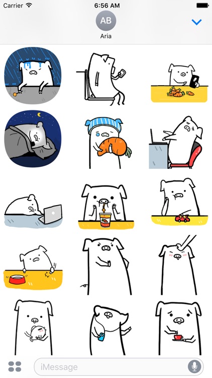 Animated Funny Piglet Sticker