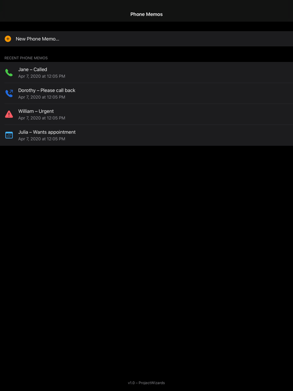 Phone Memos iPad screenshot 4 - Business app