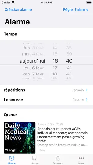 Capture d'écran de Alarme De Podcast - Lecteur Et sur iPhone 1