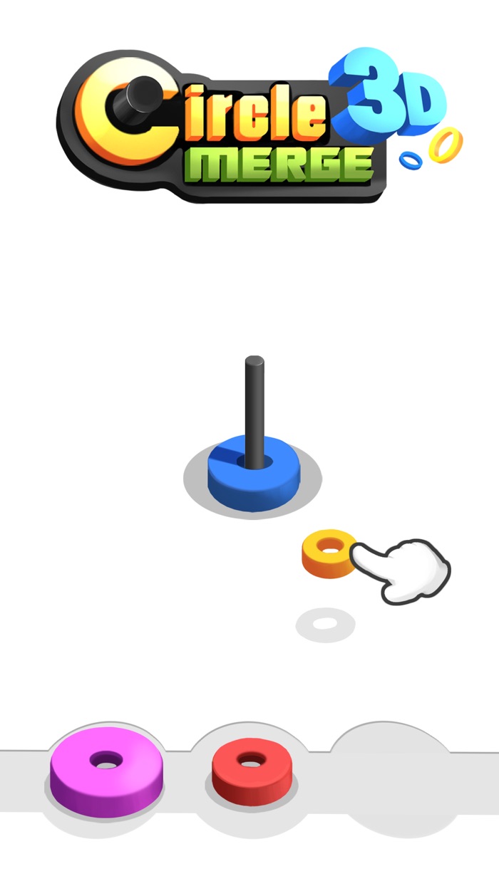 Circle Merge Color Stack 3D