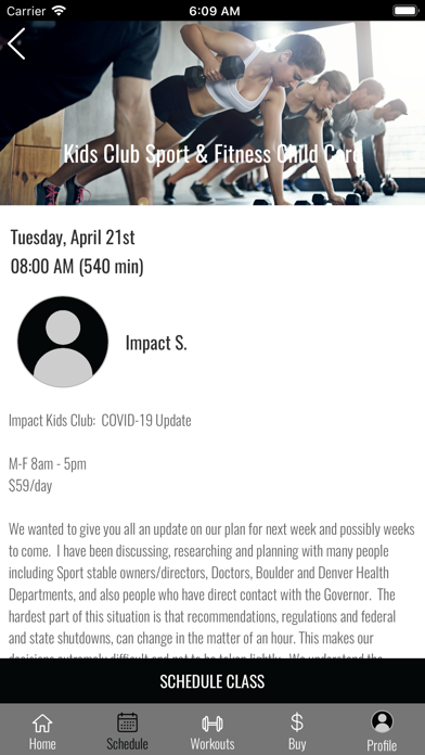Impact Sports Performance Screenshot