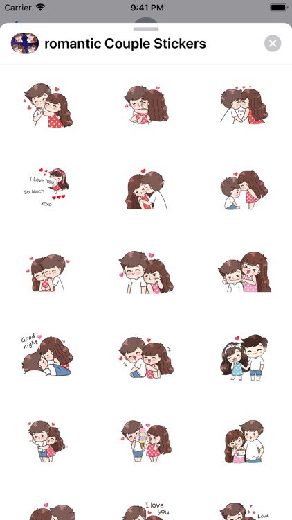 romantic Couple Stickers HD