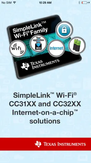 Screenshot von SimpleLink™ Wi-Fi® Starter Pro auf dem iPhone 1