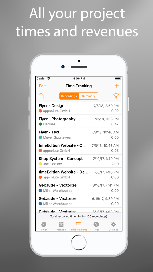 #3. timeEdition - Time Tracking (iOS) Podle: MAMP GmbH