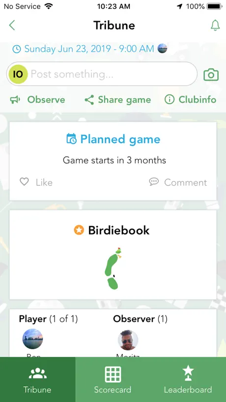 Instagolf - social golf app