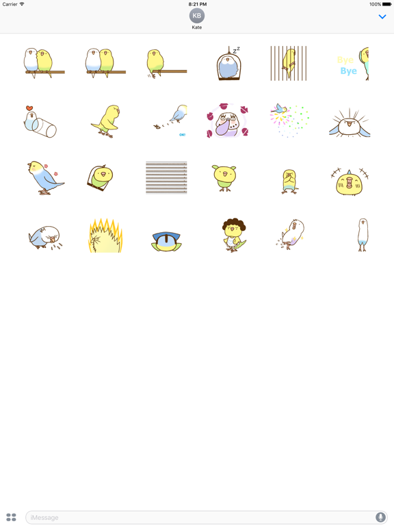 Screenshot #5 pour Lovely Budgie Animated Sticker