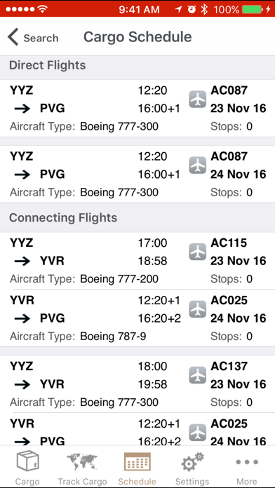 Air Canada Cargo screenshot 2