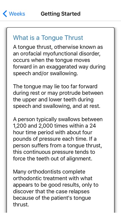 Tongue Thrust Therapy