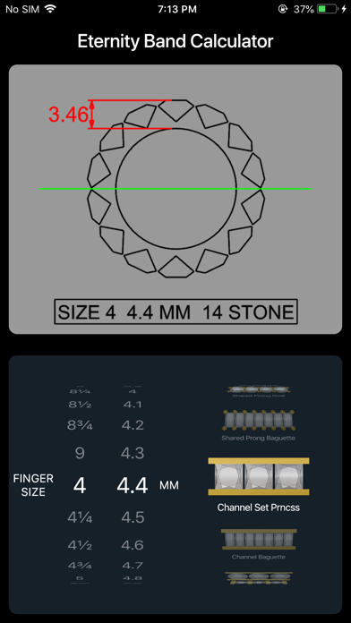 Screenshot #2 pour Eternity Band Calculator