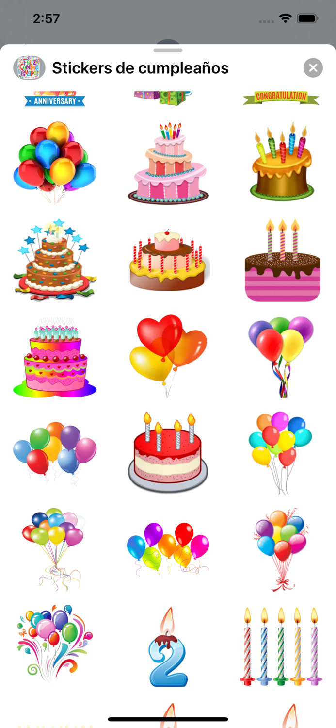 Stickers de cumpleaños