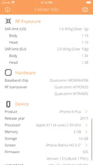 cellular info iphone capturas de pantalla 3