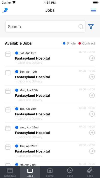 BlueSky Mobile Caregiver App Screenshot