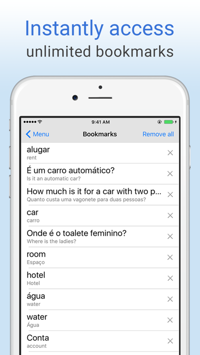 English-Portuguese Dictionary. Screenshot
