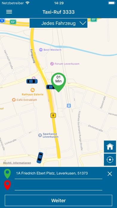 Screenshot #2 pour Taxiruf 3333 Leverkusen eG