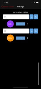 Barbell Loader and Calculator screenshot #7 for iPhone