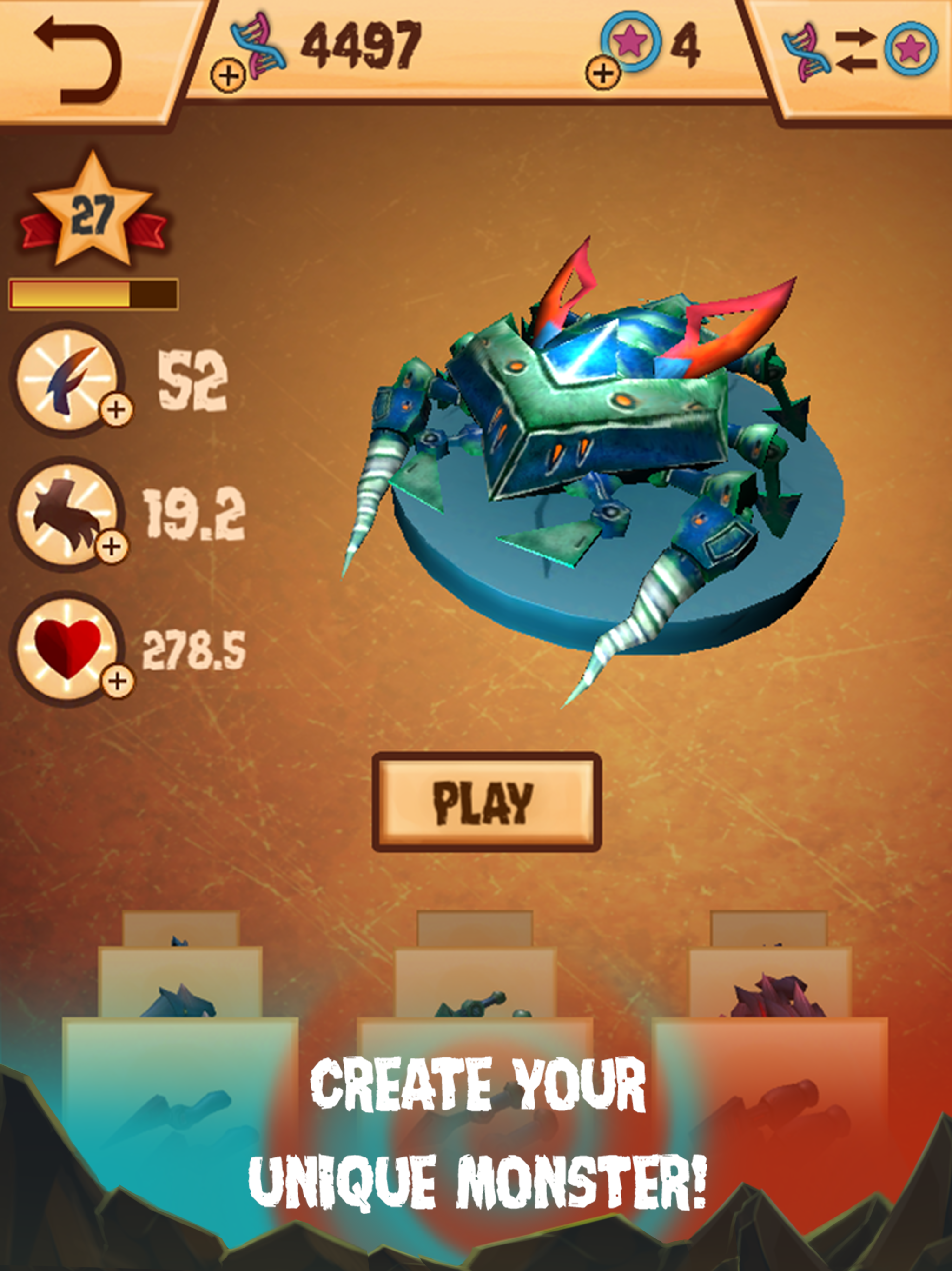 Spore Monsters.io Pitfall Crab