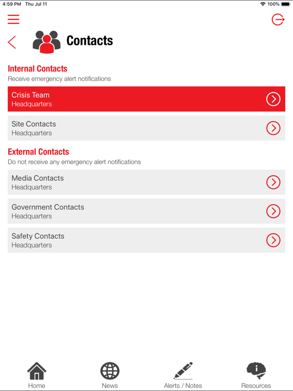 CrisisDriver iPad screenshot 2 - Business app