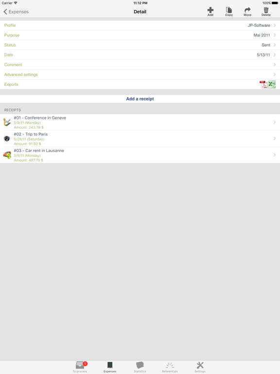 My iExpenses Pro iPad screenshot 3 - Finance app