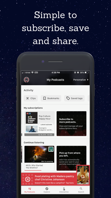Adori: Interactive Podcasts Screenshot