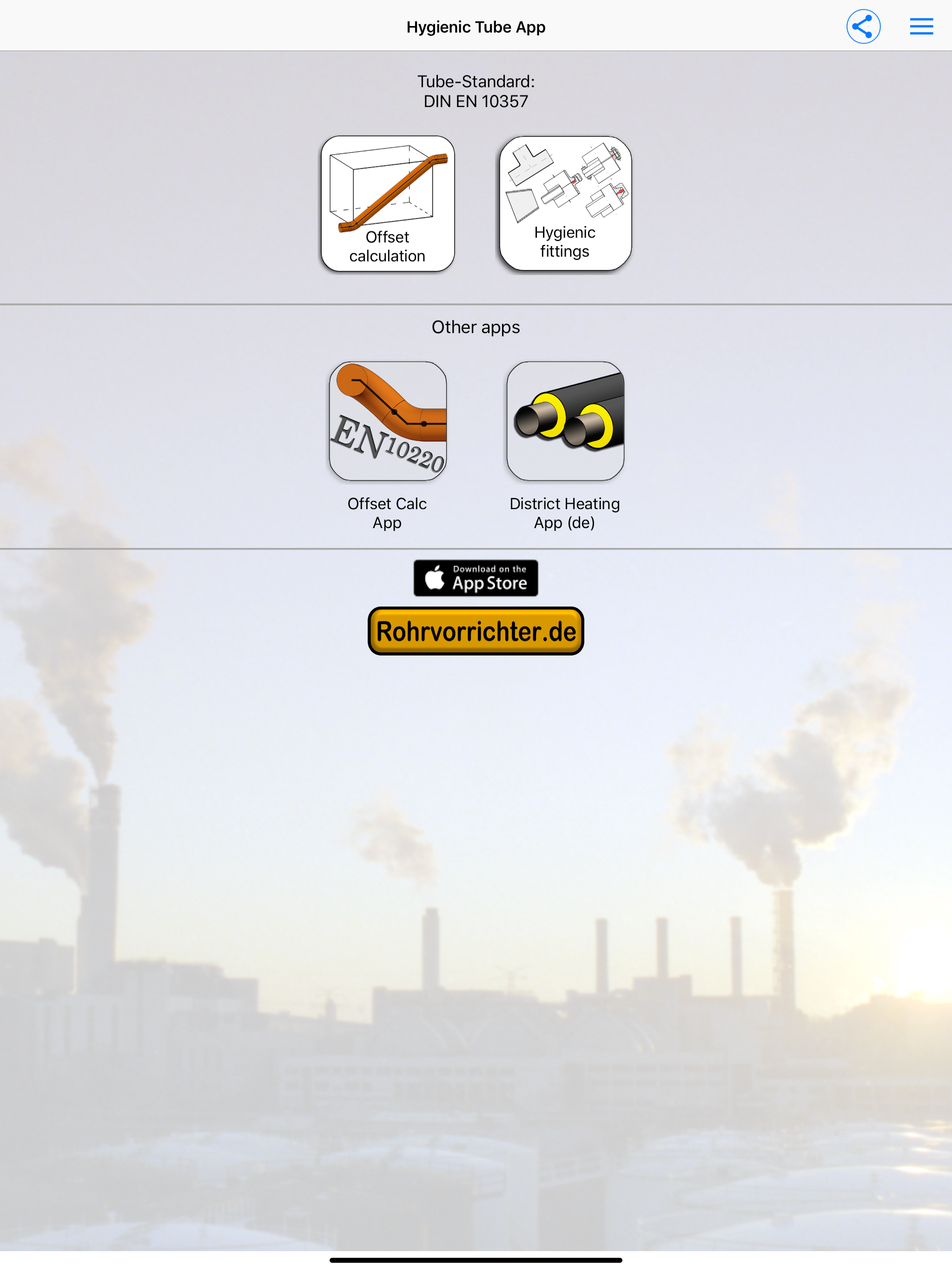 Hygienic Tube App DIN