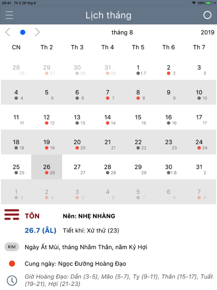 Lịch Việt Dịch Lý