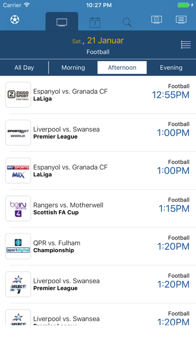 Live Sport TV Listing Guide Screenshot