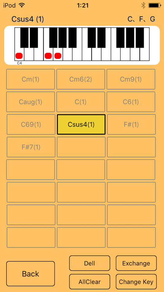 #2. Piano Chord Scales for compose (iOS) Podle: kenji kiuchi