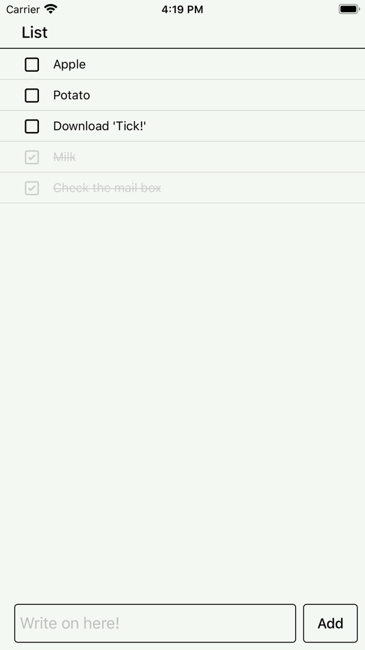 #1. Check! - Tap your list! (iOS) 由: JIWOO SHIN