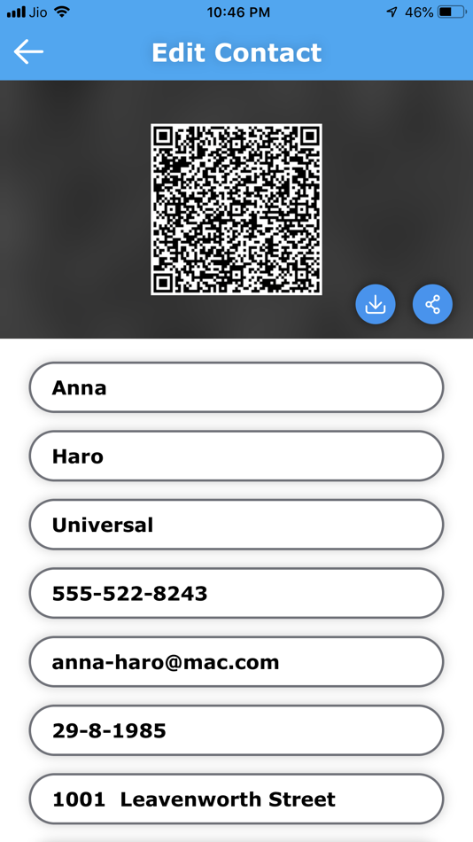 #3. QRContact Scan (iOS) 由: Ankit Vaghasiya