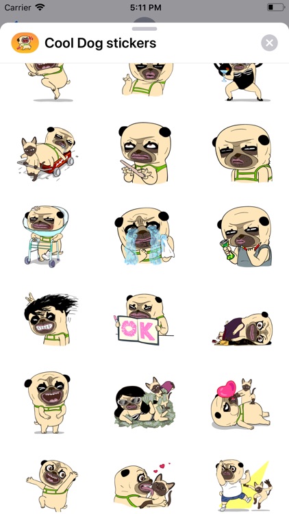 Cool Dog Animated Stickers