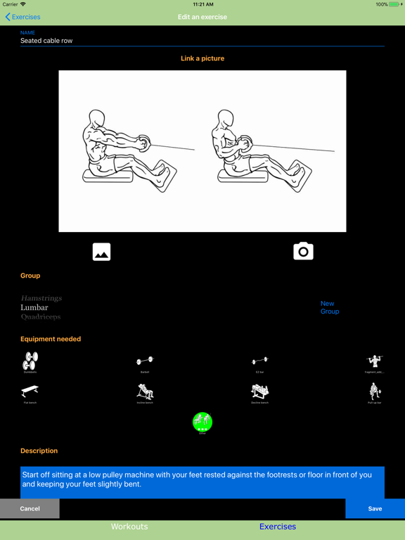 Gym Workout Tracker & Trainer iPad screenshot