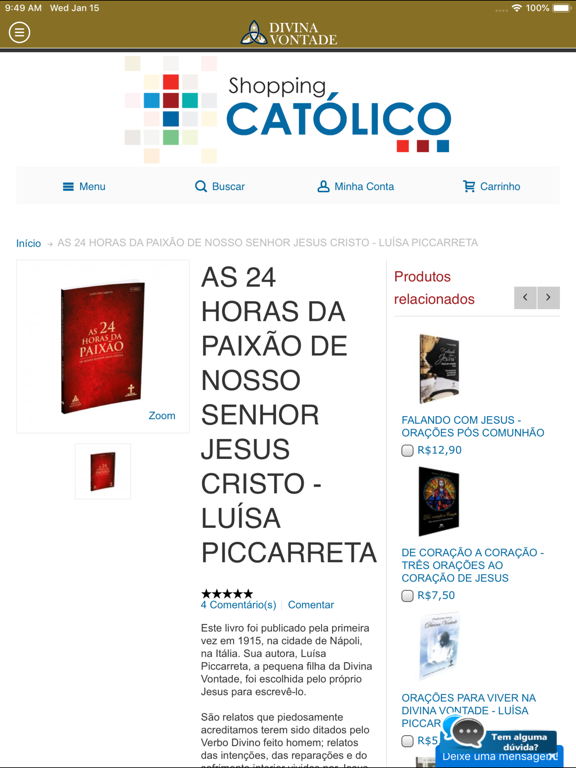 Divina Vontade iPad screenshot 6 - Book app