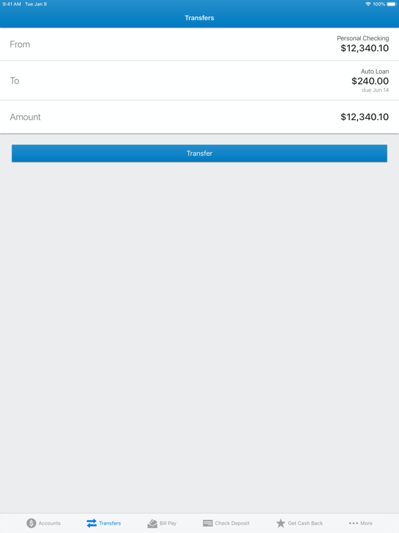 MassMutual FCU iPad screenshot 4 - Finance app