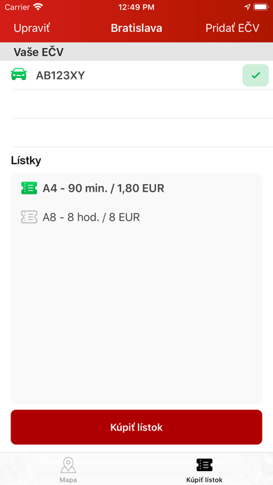 UPay - Parkovací lístok screenshot 2