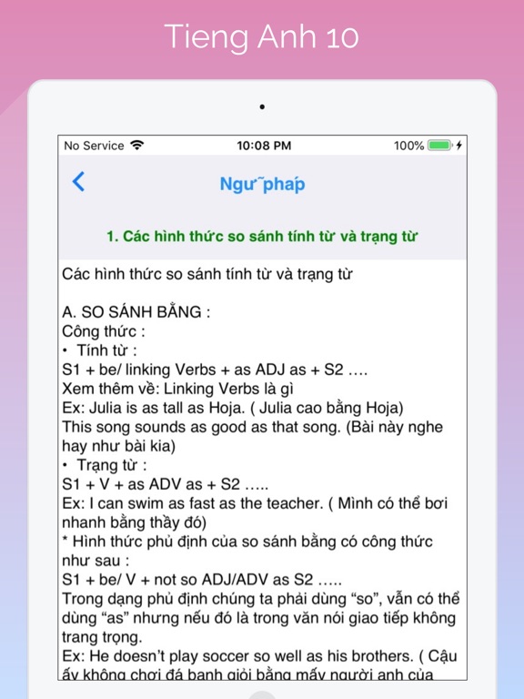 Screenshot #6 pour Tieng Anh Lop 10 - English 10